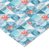 Nappe Motif abstrait géométrique turquoise tropical (Angle)