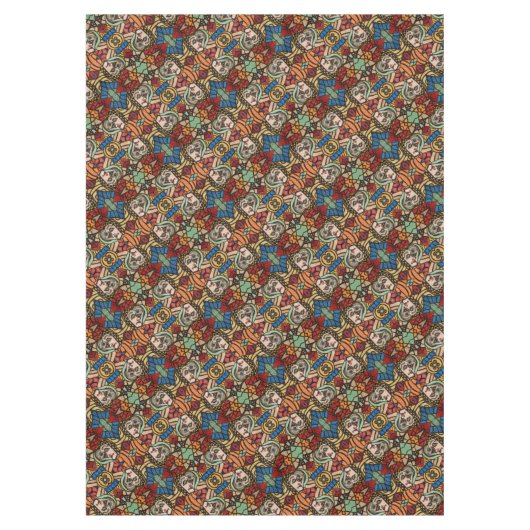 Nappe Motif abstrait moderne coloré (Devant)