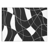 Nappe motif abstrait moderne noir et blanc (Devant (Horizontal))