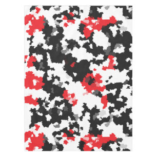 Nappe Motif Abstrait Noir et blanc cristallin
