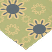 Nappe Motif Abstrait noir et jaune rétro (Angle)