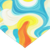 Nappe Motif Abstrait Ondulé Coloré (Angle)