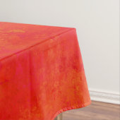 Nappe Motif Abstrait Orange Rouge (In Situ)