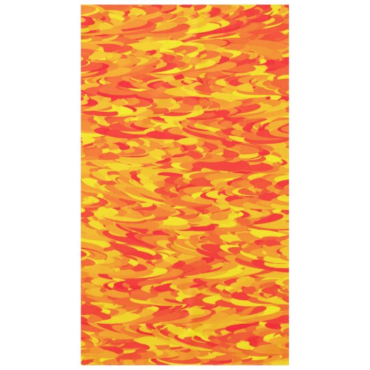 Nappe Motif Abstrait orange rouge jaune (Devant)