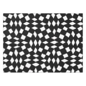 Nappe Motif Abstrait rétro noir blanc Checker (Devant (Horizontal))