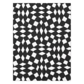 Nappe Motif Abstrait rétro noir blanc Checker (Devant)