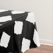Nappe Motif Abstrait rétro noir blanc Checker (In Situ)