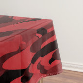 Nappe Motif Abstrait Rouge Noir (In Situ)