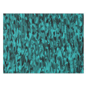 Nappe Motif Abstrait Sarcelle Noir (Devant (Horizontal))