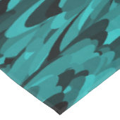 Nappe Motif Abstrait Sarcelle Noir (Angle)