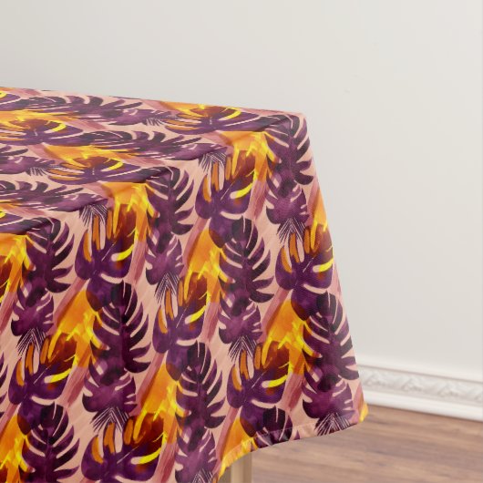 Nappe Motif abstrait simple avec feuilles de monstera, f (In Situ)