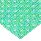 Nappe motif Abstrait tourbillon - nuances de vert jade (Angle)
