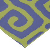 Nappe Motif abstrait vert olive et bleu (Angle)