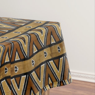 Nappe Motif africain contemporain en tissu de boue