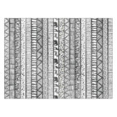 Nappe Motif africain tribal noir blanc (Devant (Horizontal))