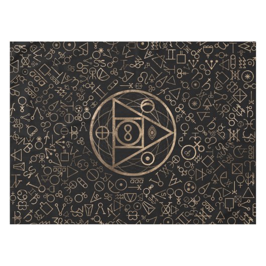 Nappe Motif alchimique 2 du symbole en pierre du (Devant (Horizontal))