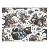 Nappe Motif Animaux d'hiver vintages (Devant (Horizontal))