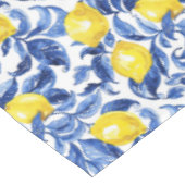 Nappe Motif Aquarelle Citron Bleu (Angle)