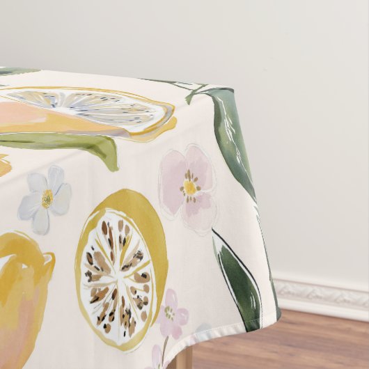 Nappe Motif aquarelle Citron & Myrtille (In Situ)