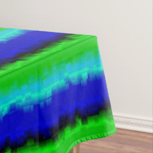 Nappe Motif arc-en-ciel bleu vert abstrait 3D