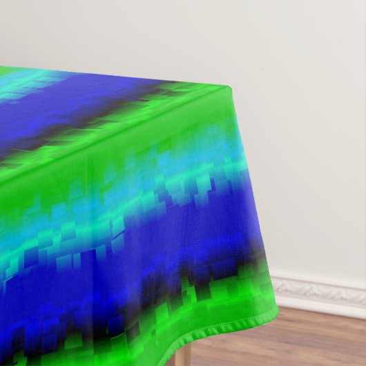 Nappe Motif arc-en-ciel bleu vert abstrait 3D (In Situ)