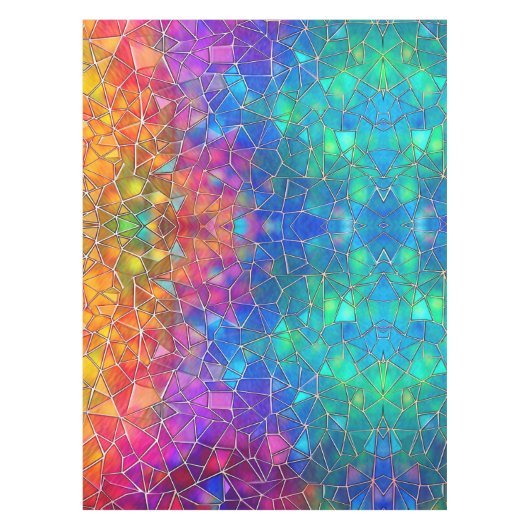 Nappe Motif arc-en-ciel en verre tendu (Devant)