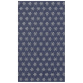 Nappe Motif argenté bleu de flocons de neige de Noël (Devant)