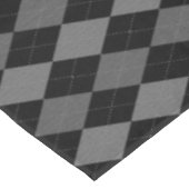 Nappe Motif Argyll Gris Charbon et Noir (Angle)