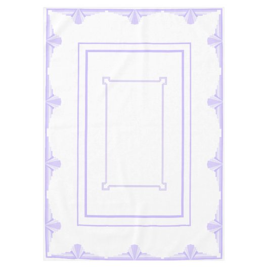 Nappe Motif Art déco à Lilac (Devant)