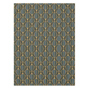 Nappe Motif Art Déco avec des formes géométriques dorées