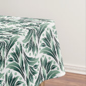 Nappe Motif Art Déco élégant avec feuillage vert (In Situ)