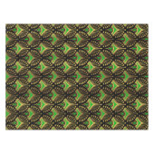 Nappe Motif Art déco or et vert sur noir (Devant (Horizontal))