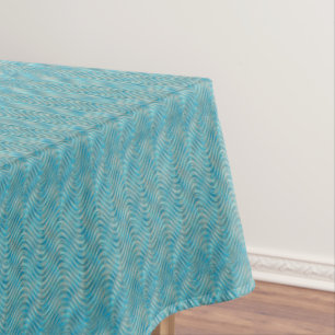 Nappe Motif artistique de vagues bleu turquoise aqua élé