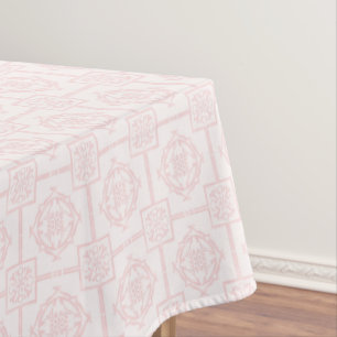 Nappe Motif asiatique en bambou rose