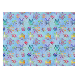 Nappe Motif assez coloré de Noël de flocons de neige