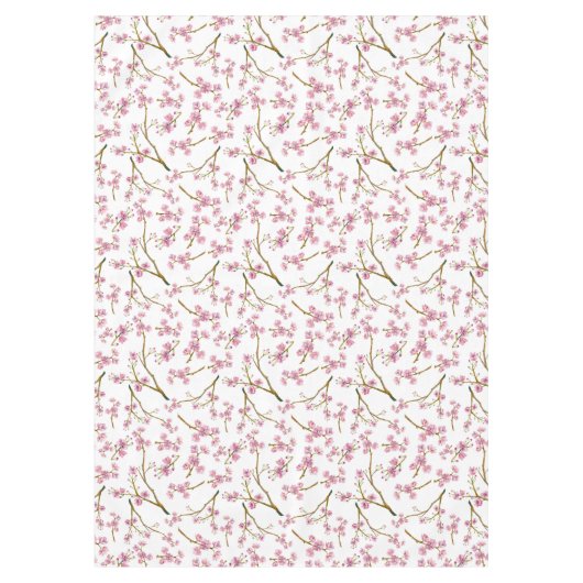 Nappe Motif assez rose d'aquarelle de fleurs de cerisier (Devant)