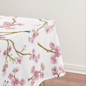 Nappe Motif assez rose d'aquarelle de fleurs de cerisier (In Situ)