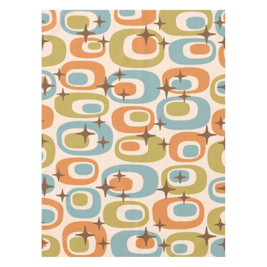 Nappe Motif Atomique Moderne du Milieu du Siècle (Devant)