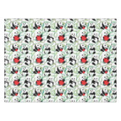 Nappe motif avec de beaux pandas avec des coeurs (Devant (Horizontal))