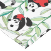 Nappe motif avec de beaux pandas avec des coeurs (Angle)
