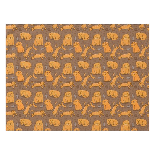 Nappe Motif avec des chats (Devant (Horizontal))