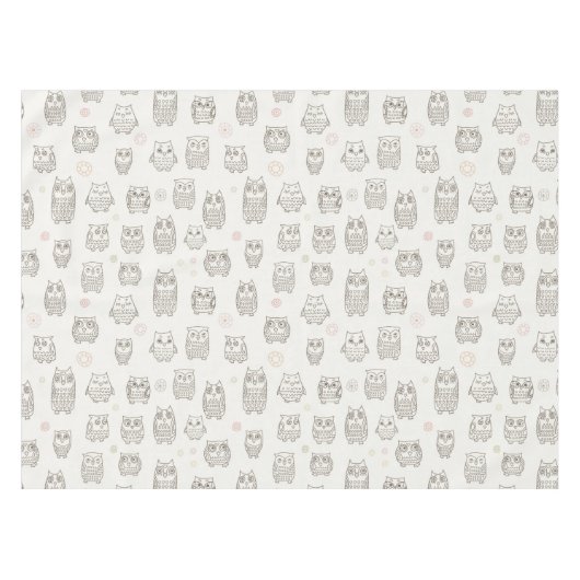Nappe Motif avec des hiboux (Devant (Horizontal))