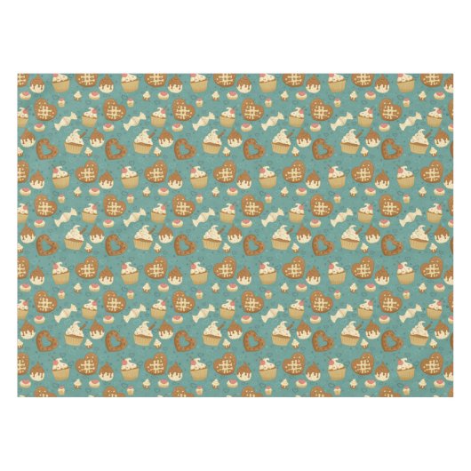 Nappe Motif avec des petits gâteaux et des sucreries (Devant (Horizontal))