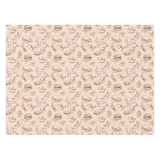 Nappe Motif avec la nourriture (Devant (Horizontal))