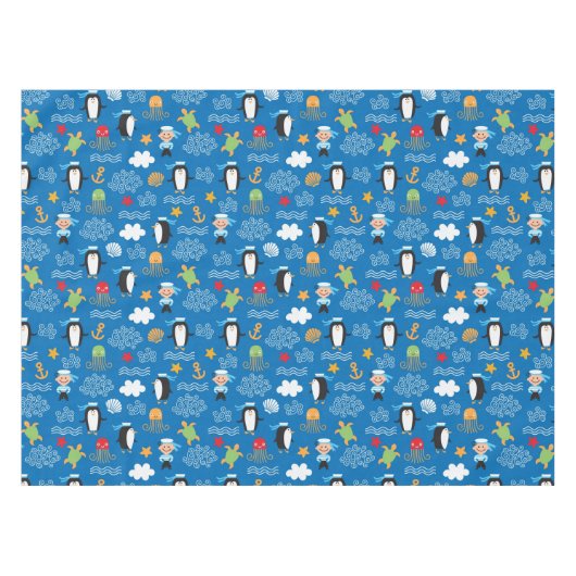 Nappe motif avec le thème de mer (Devant (Horizontal))