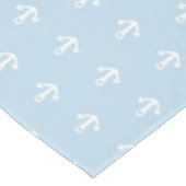 Nappe Motif avec les ancres blanches sur le bleu (Angle)