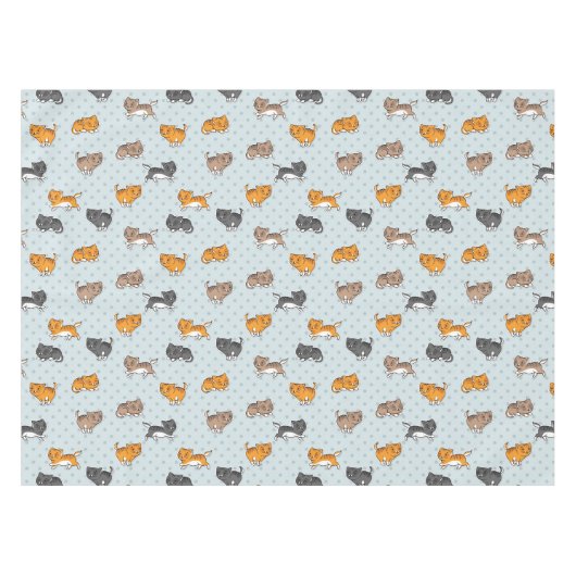 Nappe motif avec les chats drôles (Devant (Horizontal))