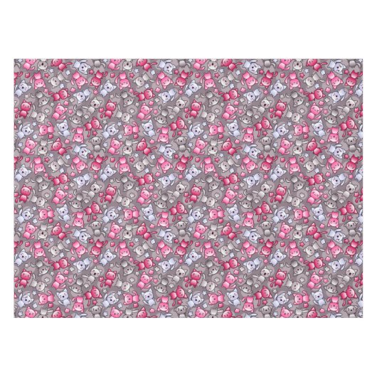 Nappe motif avec les chats mignons de griffonnage de (Devant (Horizontal))