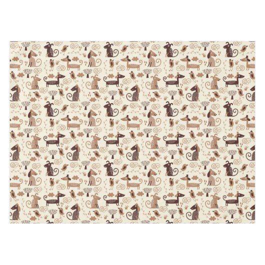 Nappe motif avec les chiens mignons (Devant (Horizontal))