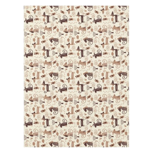 Nappe motif avec les chiens mignons (Devant)